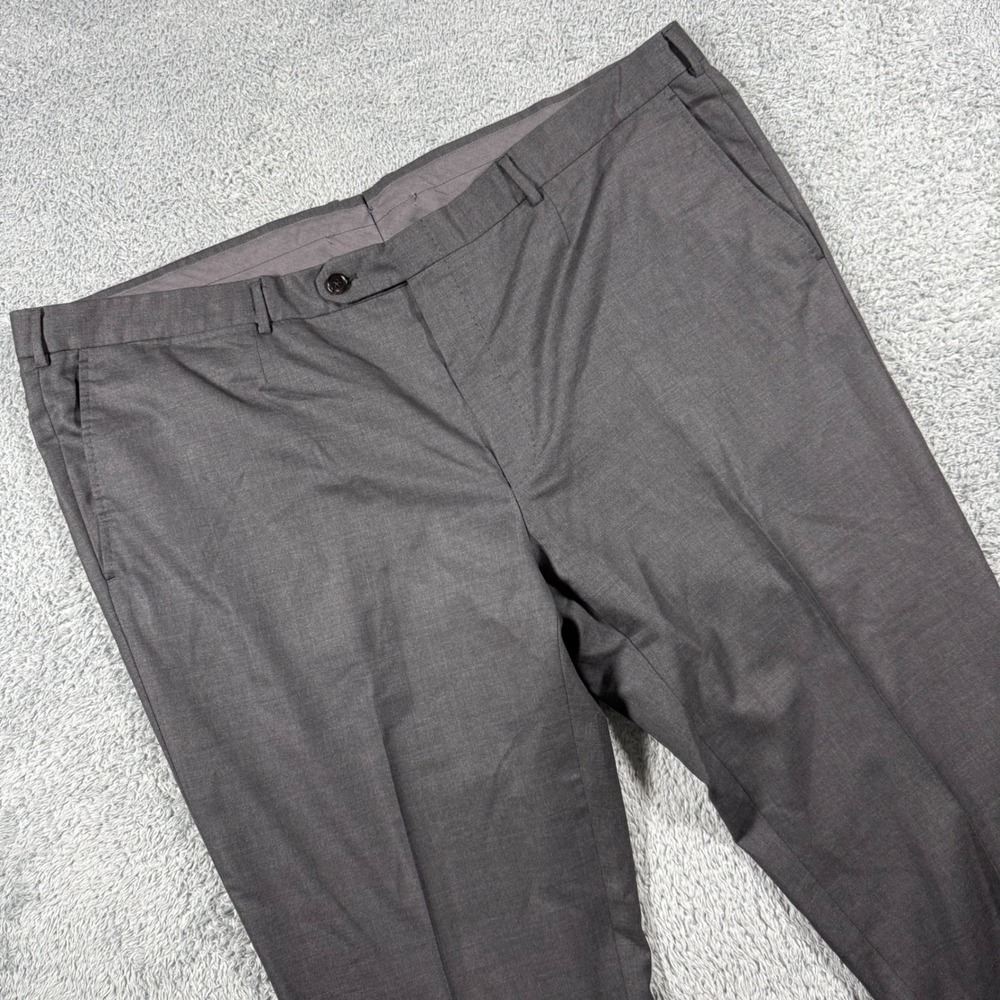 Ermenegildo Zegna Trousers Mens 44x31 Grey 15 Milmil 15 Wool Milano Dress Pants